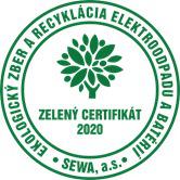 Zelený certifikát - SEWA